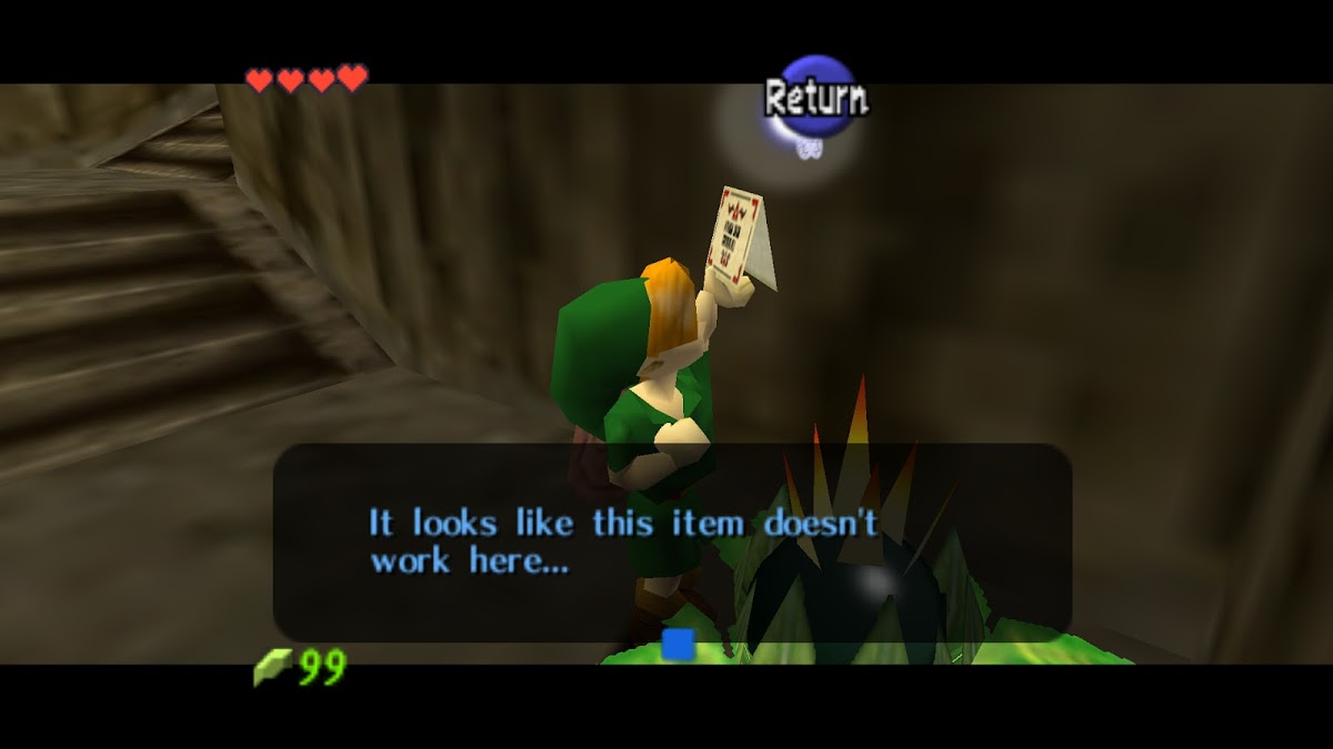 Where to use Zelda's Letter - Zelda: Ocarina of Time 